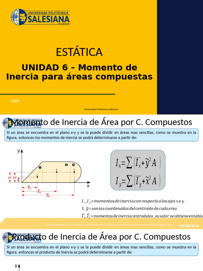 Momento de Inercia de Áreas Compuestas | PDF | Ingeniería | Movimiento ...