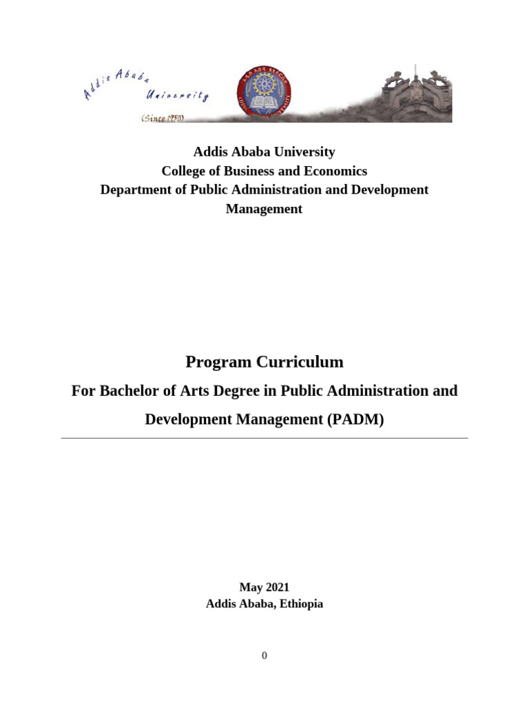 PADM Curriculum Overview at AAU | PDF | Public Administration | Course ...