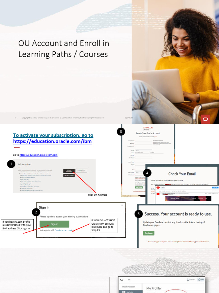 Oracle MyLearn: Account Setup Guide | PDF | Internet | World Wide Web