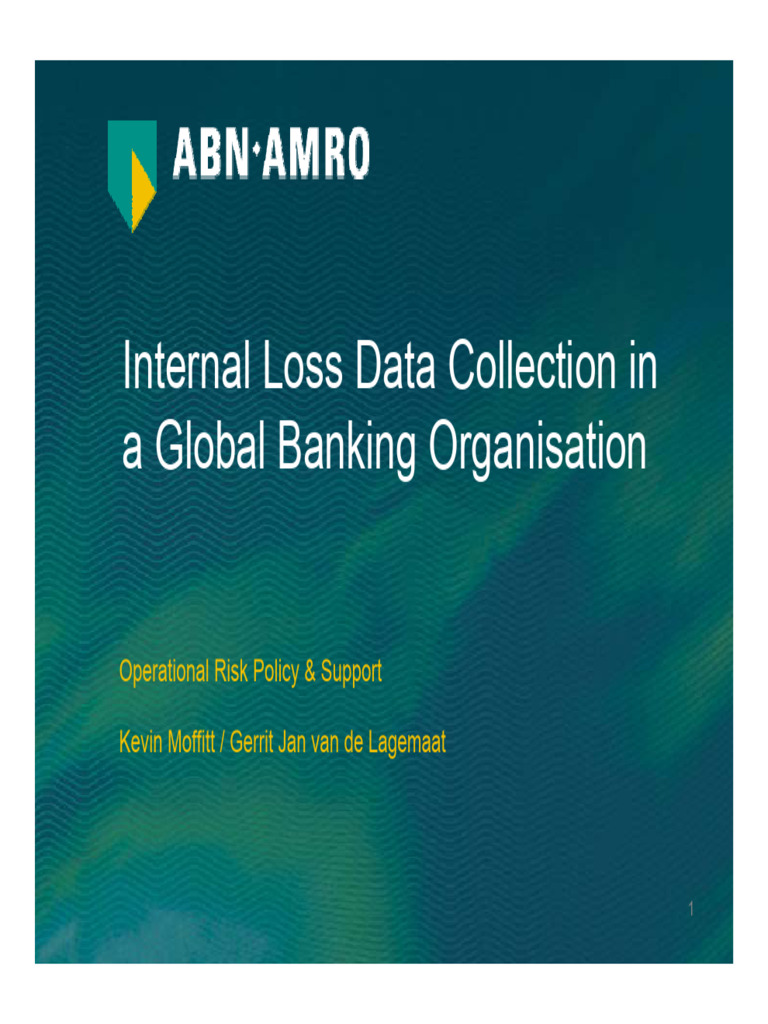 Internal Loss Data Strategy Overview | PDF | Operational Risk | Databases