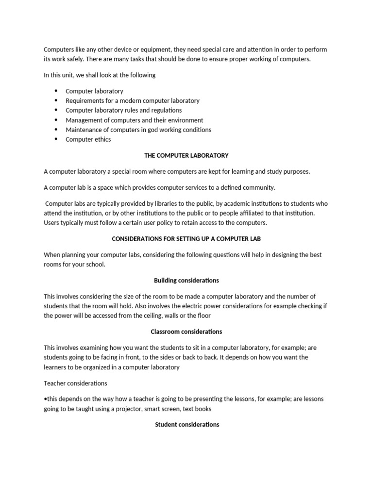 Computer Care and Maintainance-SSEBADDUKA GERALD | PDF | Laboratories ...