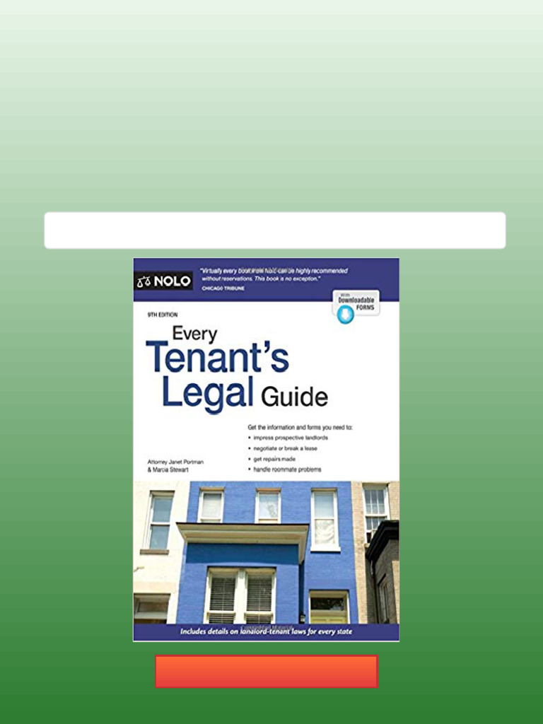 Every Tenant s Legal Guide 9th Edition Janet Portman Attorney download ...