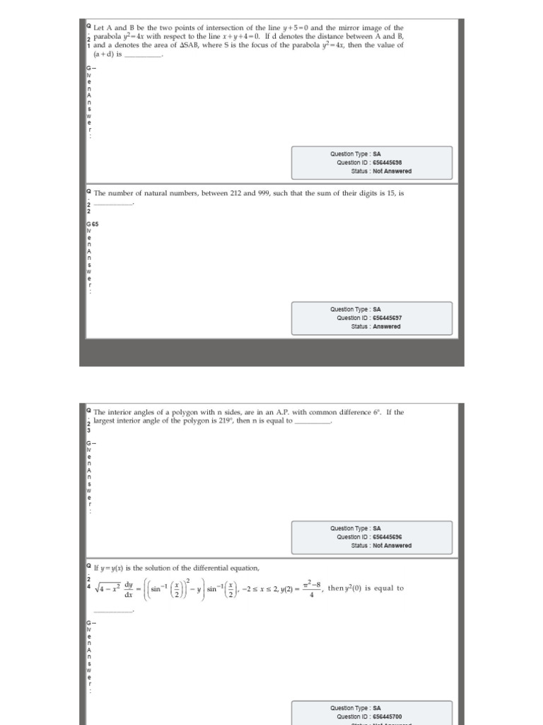 Oficial Jee Main 28 Jan 2025 Shift 1 Paper Part 5 | PDF
