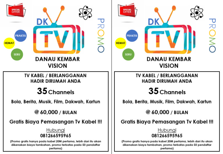 Promo TV Kabel 35 Channel Hemat | PDF