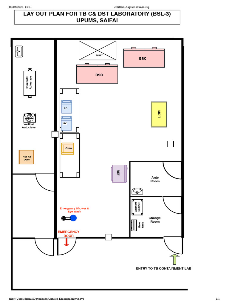 TB Laboratory Layout Plan BSL-3 | PDF