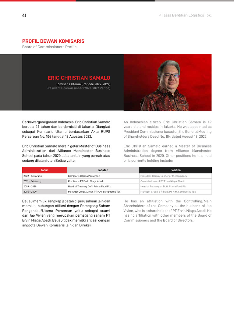 Profil Eric Christian Samalo | PDF