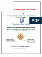Research Project Report: "Study of Distribution Channel of Hul in Rural Market"