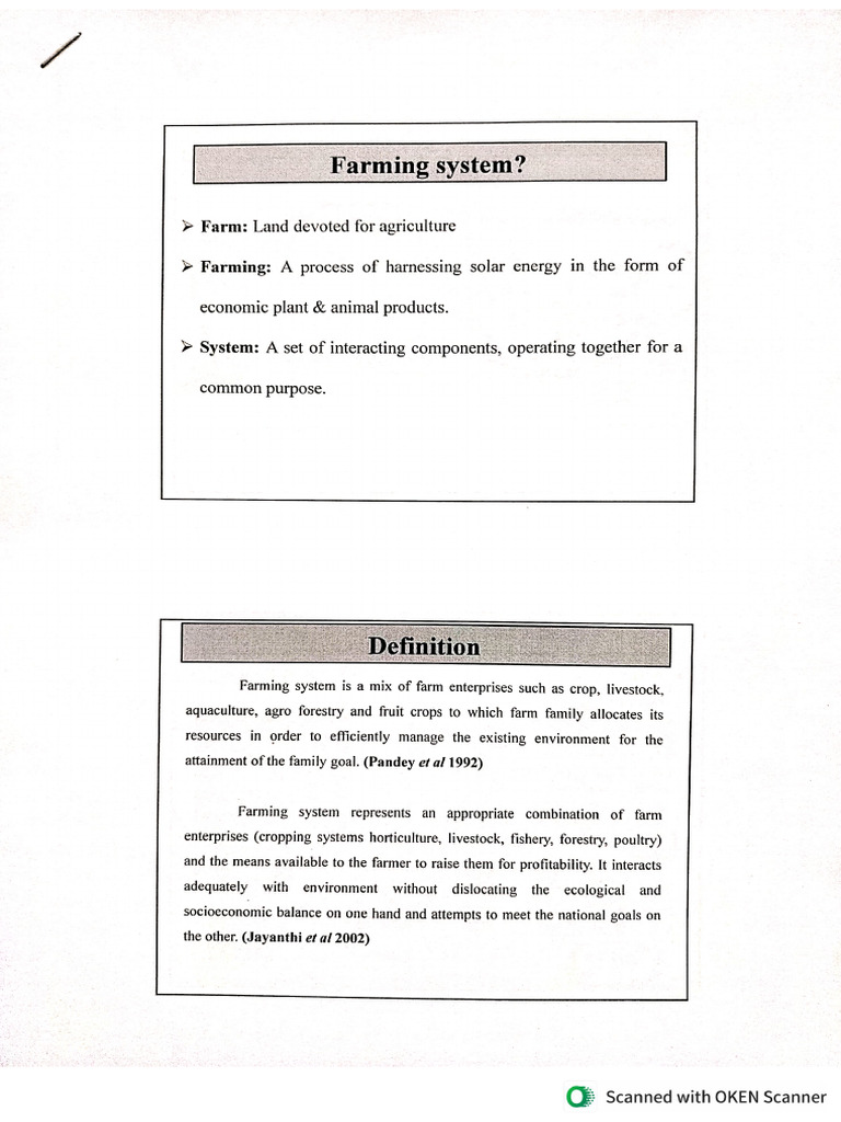 Farming System (Shivendra Sir Notes) | PDF