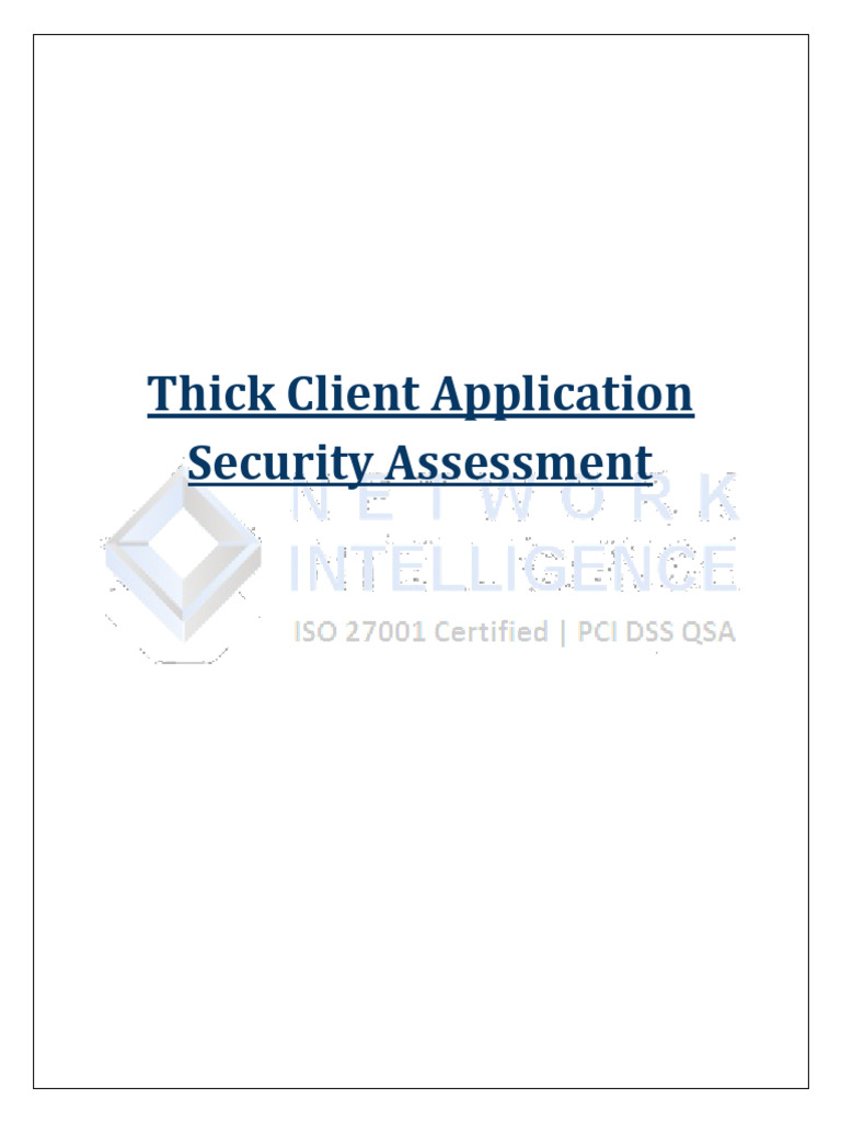 Common Security Issues in Thick Clients | PDF | Proxy Server | Client ...