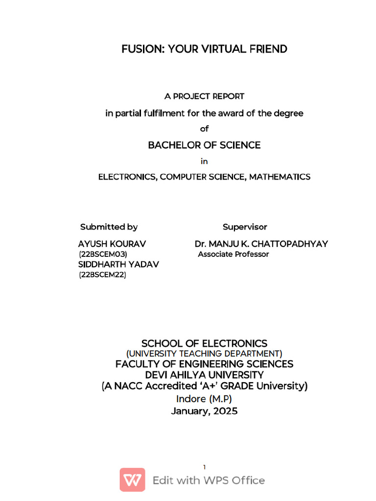 New BSC - Major - Project 2025 Fusion-@22jan2025 | PDF