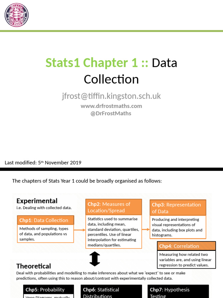 Data Collection Methods in Statistics | PDF | Sampling (Statistics ...