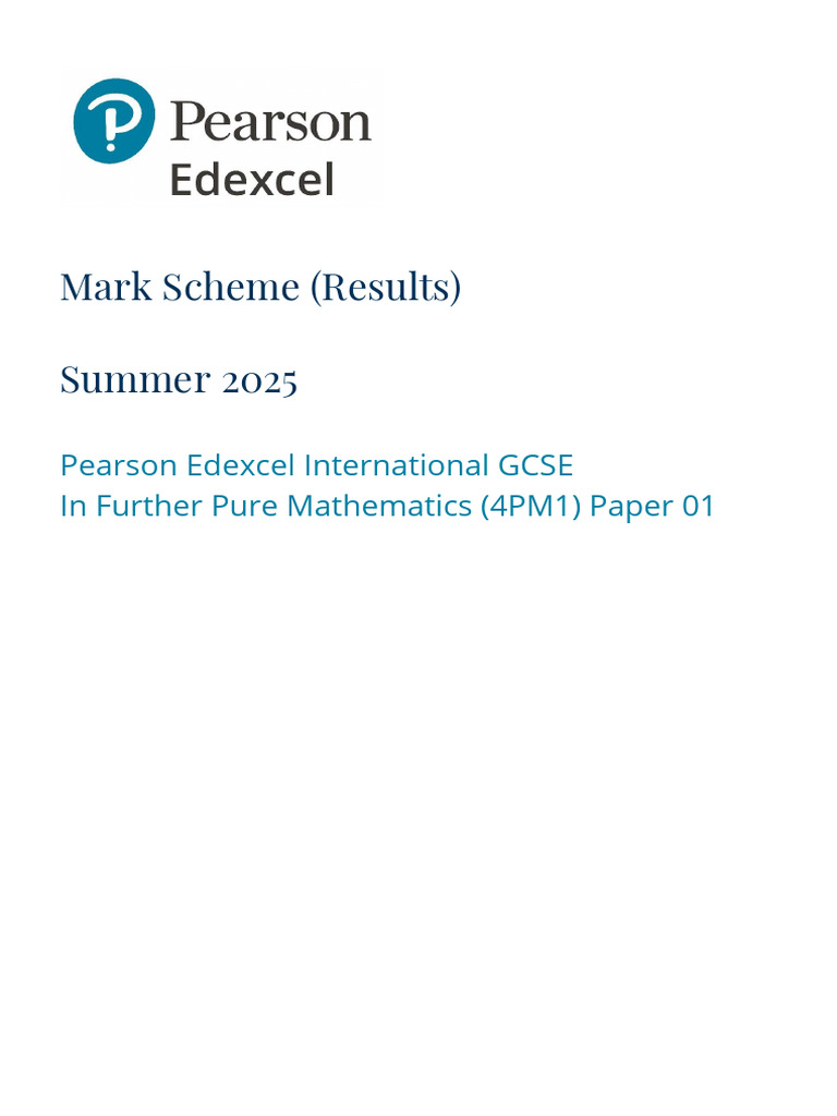 2025 Further Pure Maths Mark Scheme | PDF | Mathematics | Elementary ...