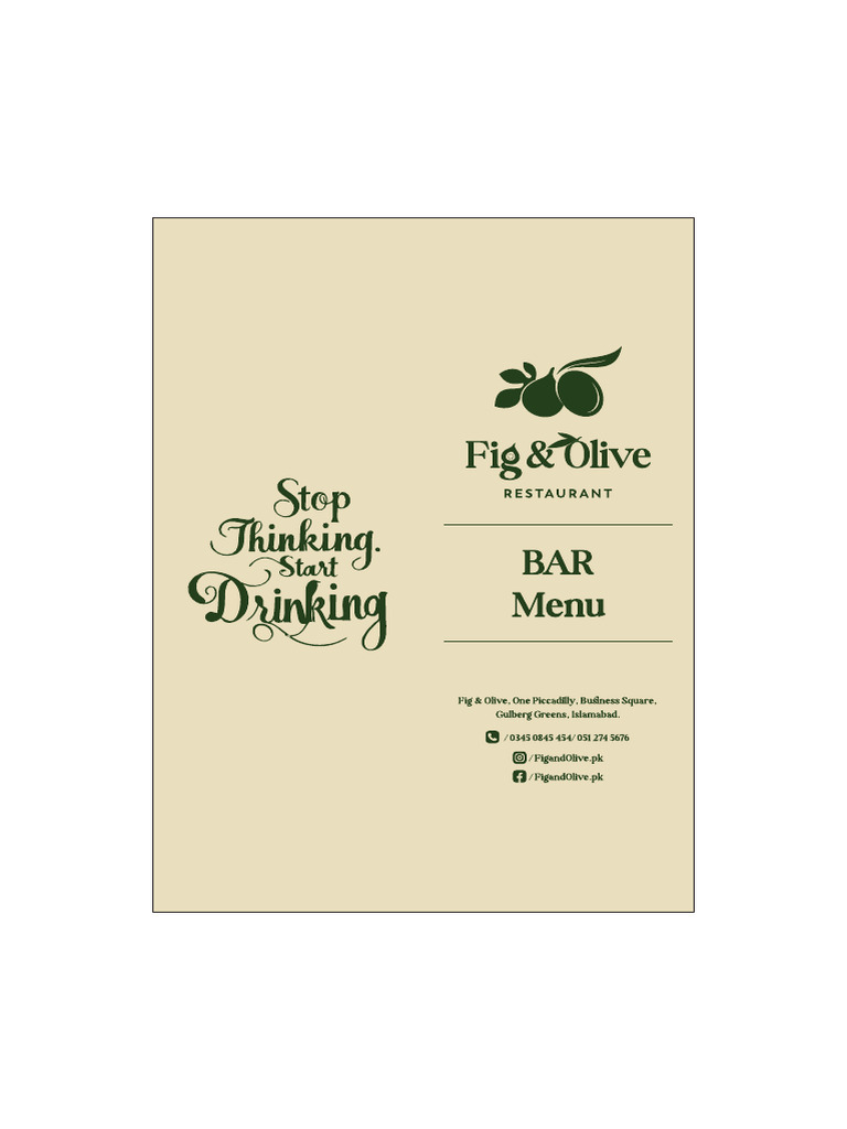Bar Menu | PDF