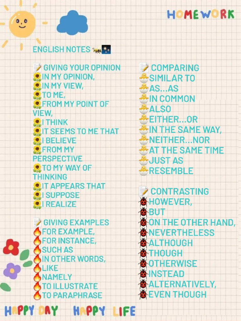 English Notes Writing | PDF