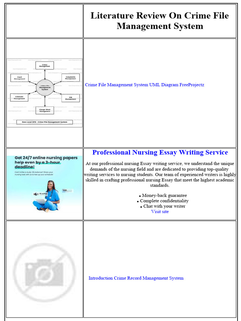 Literature Review On Crime File Management System | PDF | Unified ...