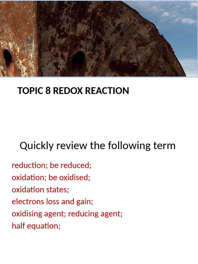Understanding Redox Reactions Basics | PDF | Redox | Oxidizing Agent