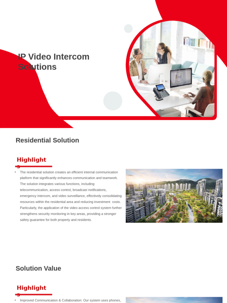 IP Video Intercom Solutions Overview | PDF | Access Control | Telephone