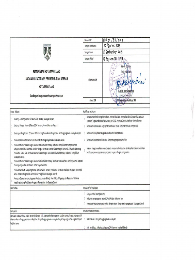 Pelaporan Dan Verifikasi SPJ | PDF