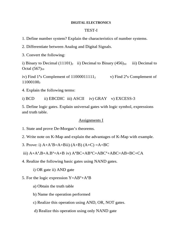 Digital Electronics Concepts and Applications | PDF