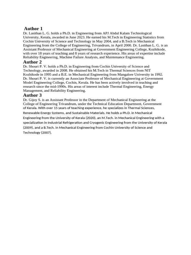 About The Authors | PDF