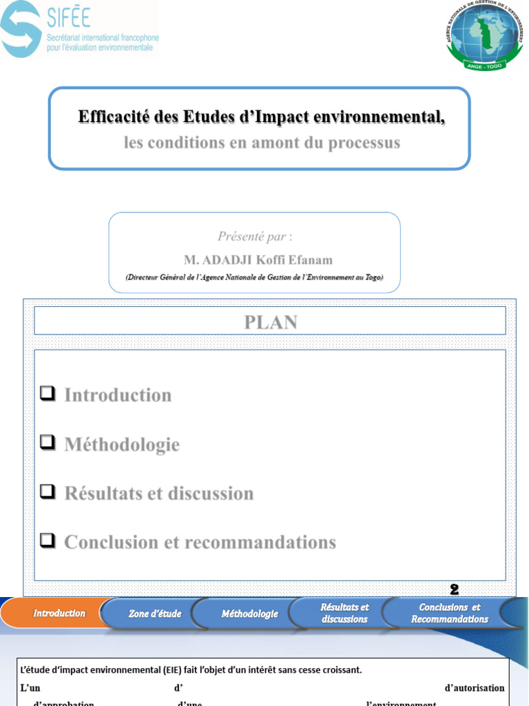 Efficacité des EIE au Togo : enjeux et défis | PDF | Environnement ...