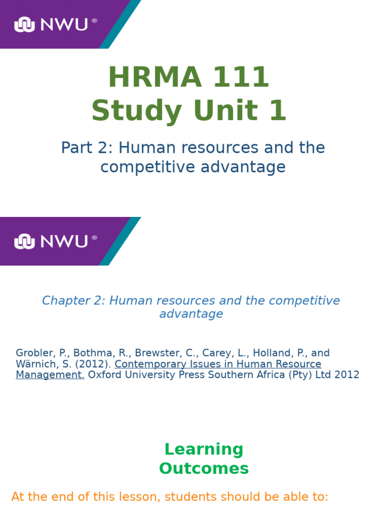 HR's Role in Competitive Advantage | PDF | Human Resource Management ...