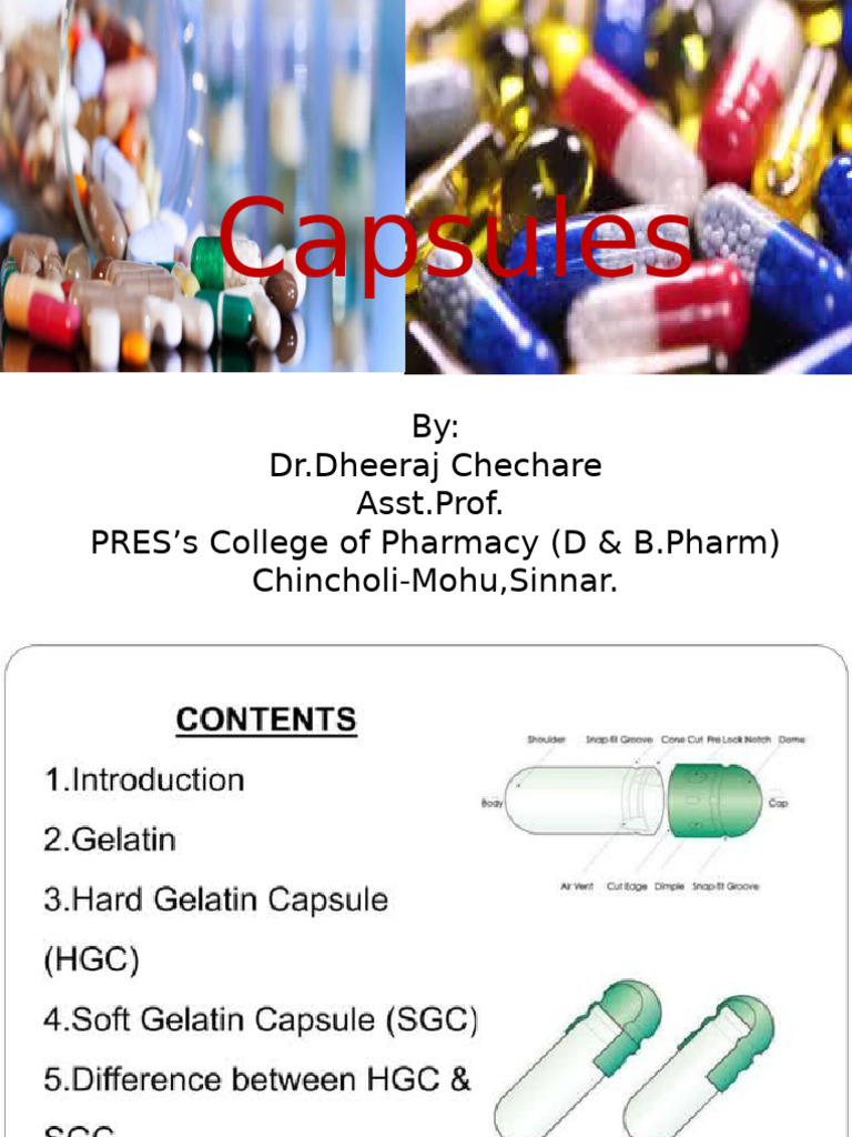 Understanding Capsules in Pharmacy | PDF