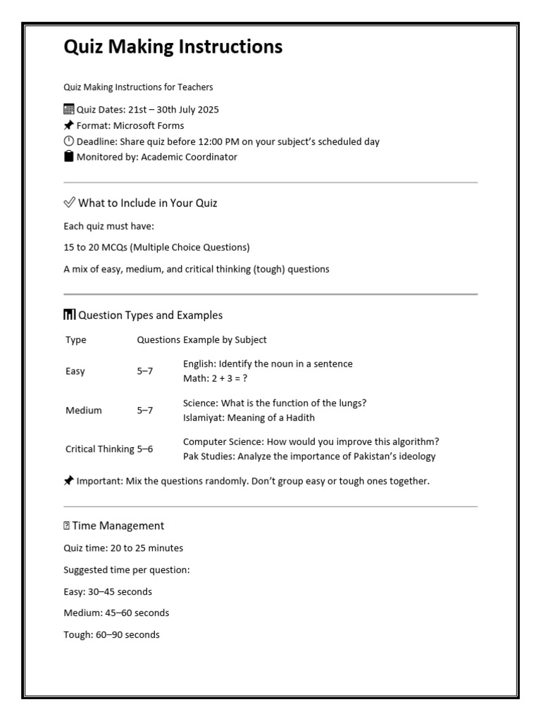 QUIZ INSTRUCTIONS EXAMPLE visual data 4