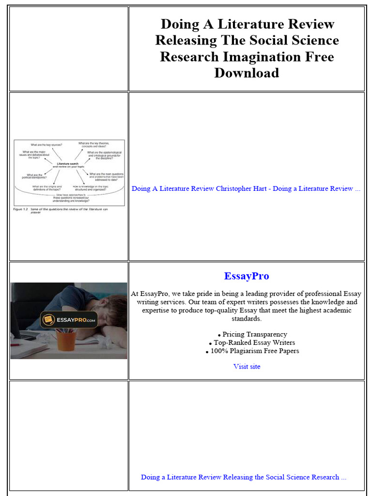 Doing A Literature Review Releasing The Social Science Research ...
