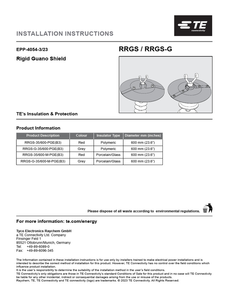 RRGS Insulator Installation Guide | PDF | High Voltage