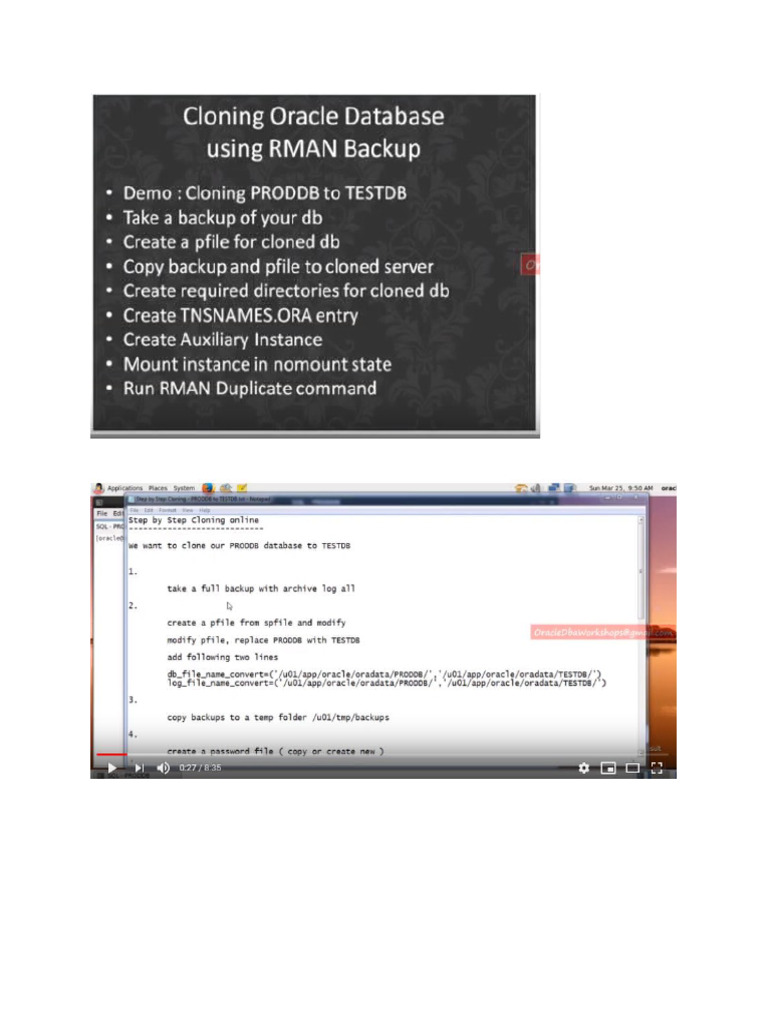 Cloning DB Using RMAN | PDF