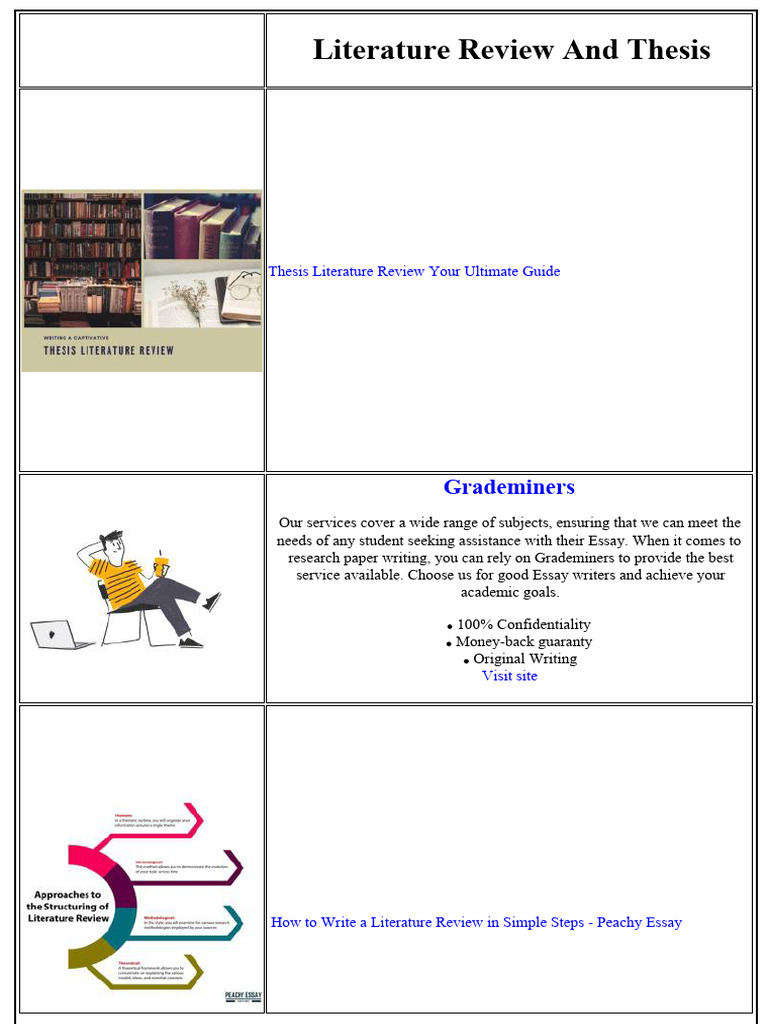 Literature Review and Thesis | PDF | Thesis | Essays
