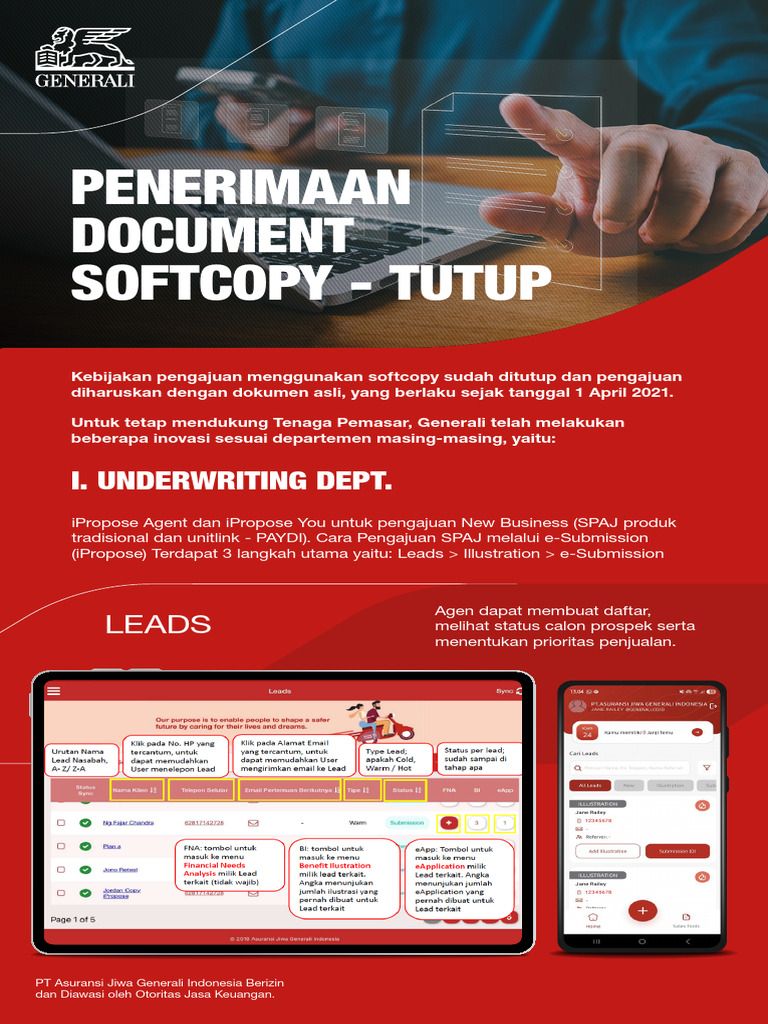 Kebijakan Pengajuan Dokumen Asli Generali | PDF