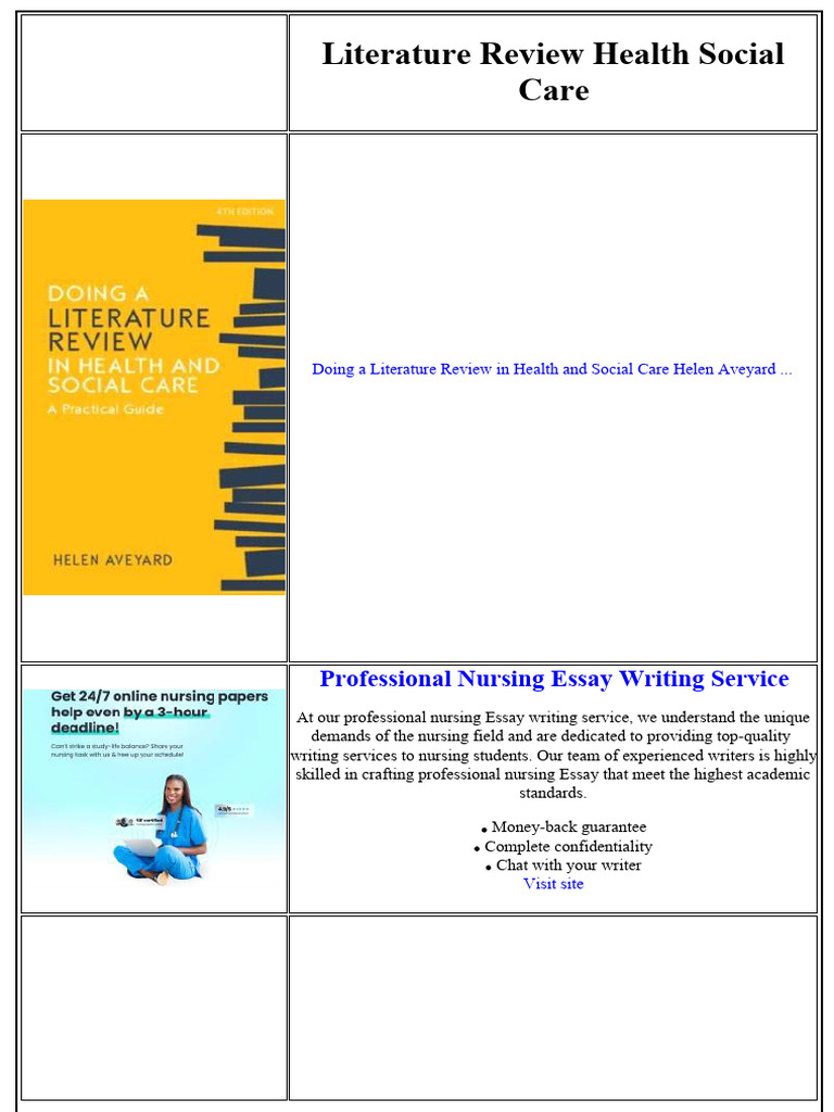 AVEYARD H 2018 DOING A LITERATURE REVIEW IN HEALTH AND SOCIAL CARE visual data 5