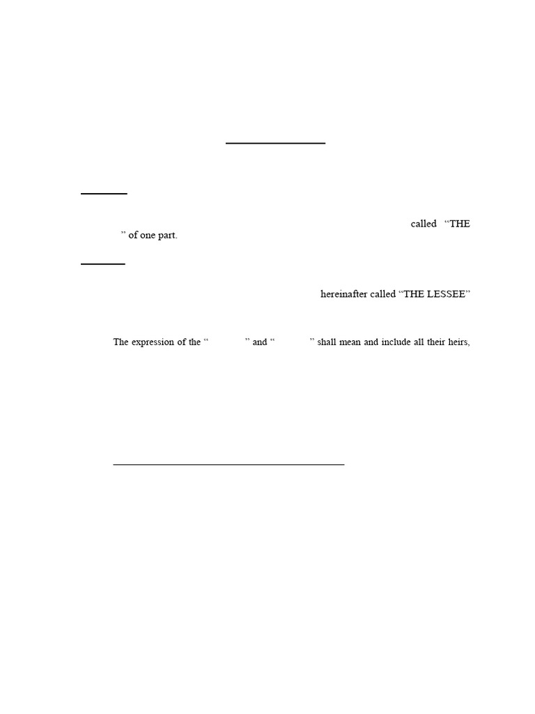 Lease Deed Agreement Template | PDF | Lease | Law And Economics
