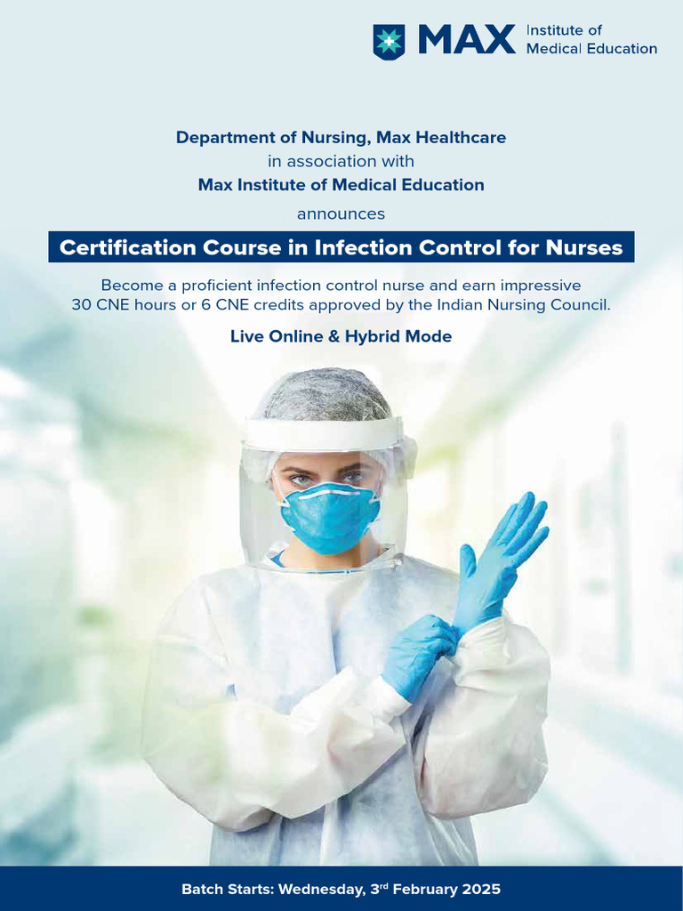 Certification Coursein Infection Controlfor Nurses Batch 4 | PDF ...