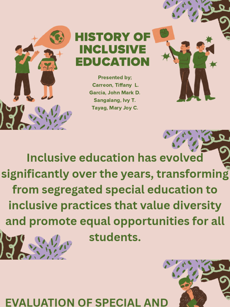 Evolution of Inclusive Education | PDF | Inclusion (Education) | Disability