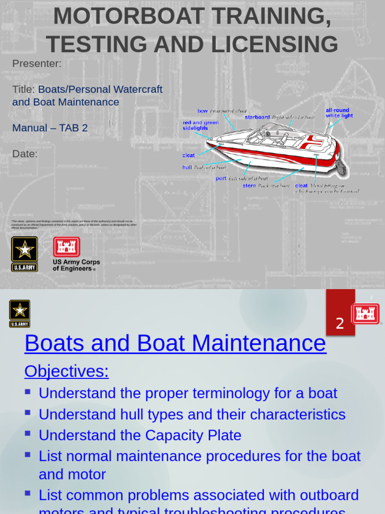 Boat Training and Maintenance Guide | PDF | Hull (Watercraft) | Boats