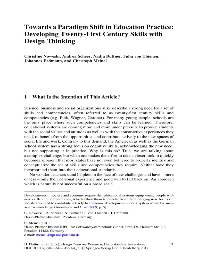 21st Century Skills in Education Reform | PDF | Constructivism ...