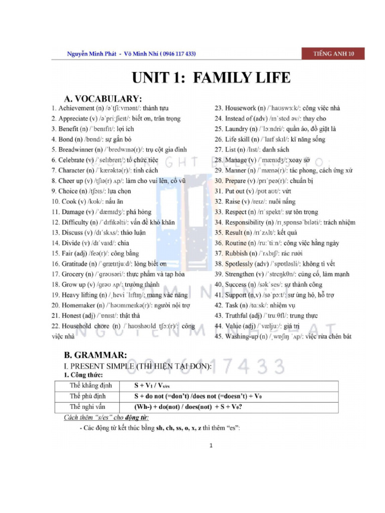 Unit 1 GV | PDF