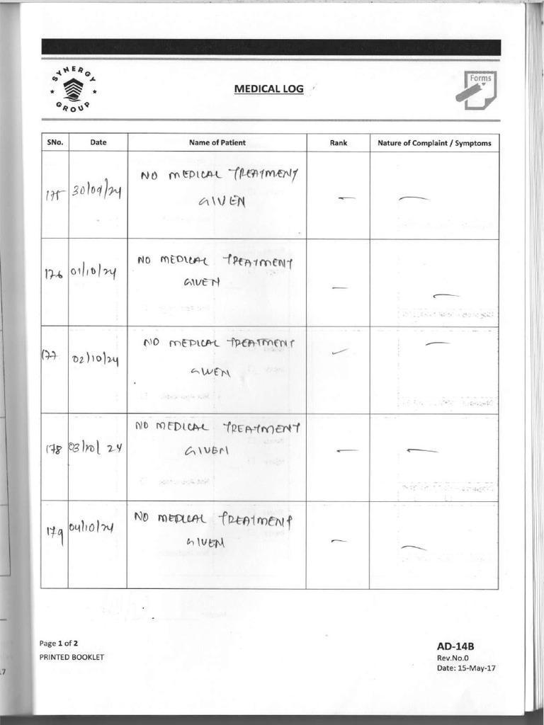 Medical Log | PDF | Social Programs | Clinical Medicine