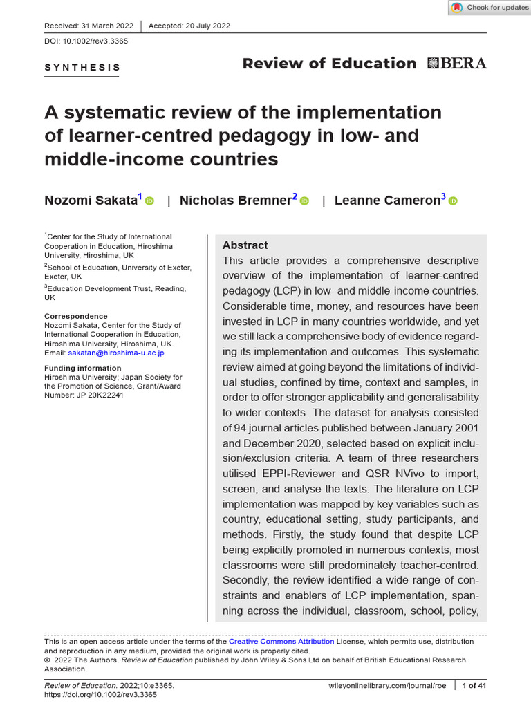 Bremner Et Al 2022 Paper 2 - Same Project | PDF | Methodology ...
