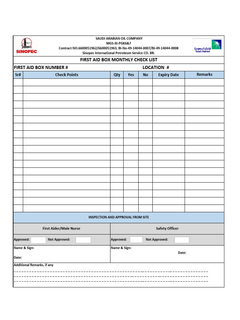 First Aid Box Checklist for Moms | PDF | Emergency Medical Services ...