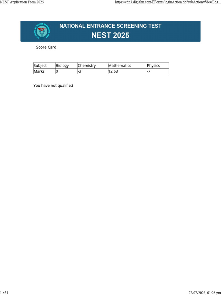 NISER | PDF