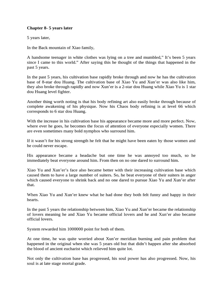 Chapter 8 - 5 Years Later | PDF