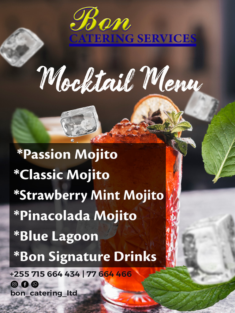A4 Mocktail Menu | PDF