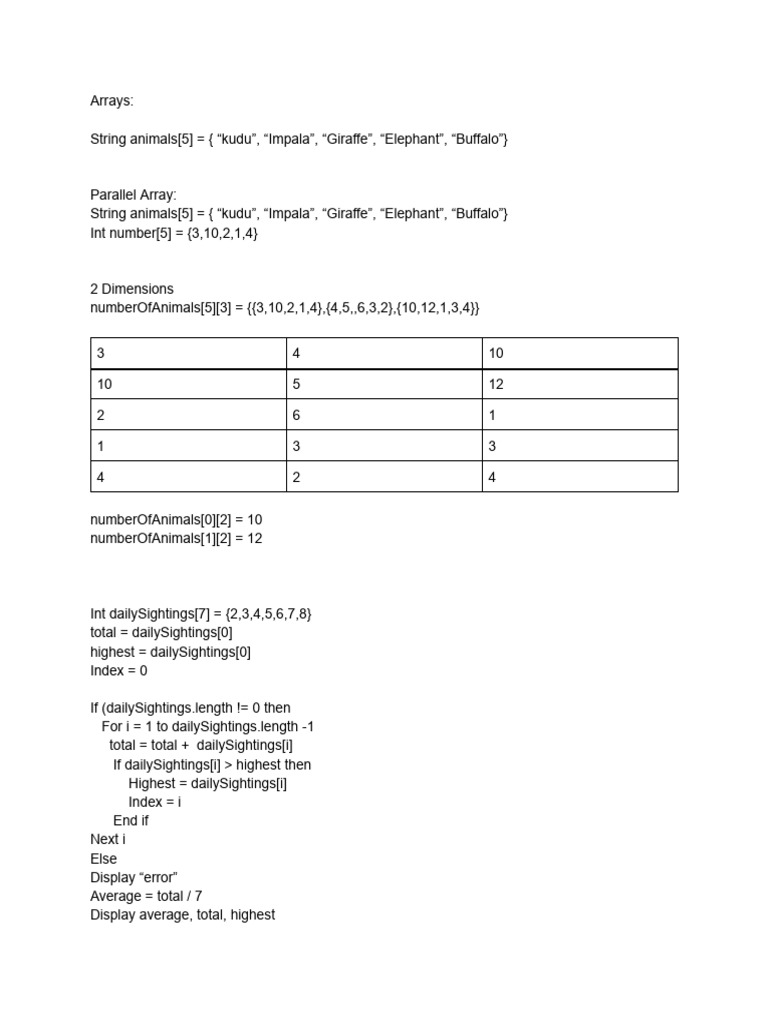 Understanding Arrays in Programming | PDF | Computer Programming ...