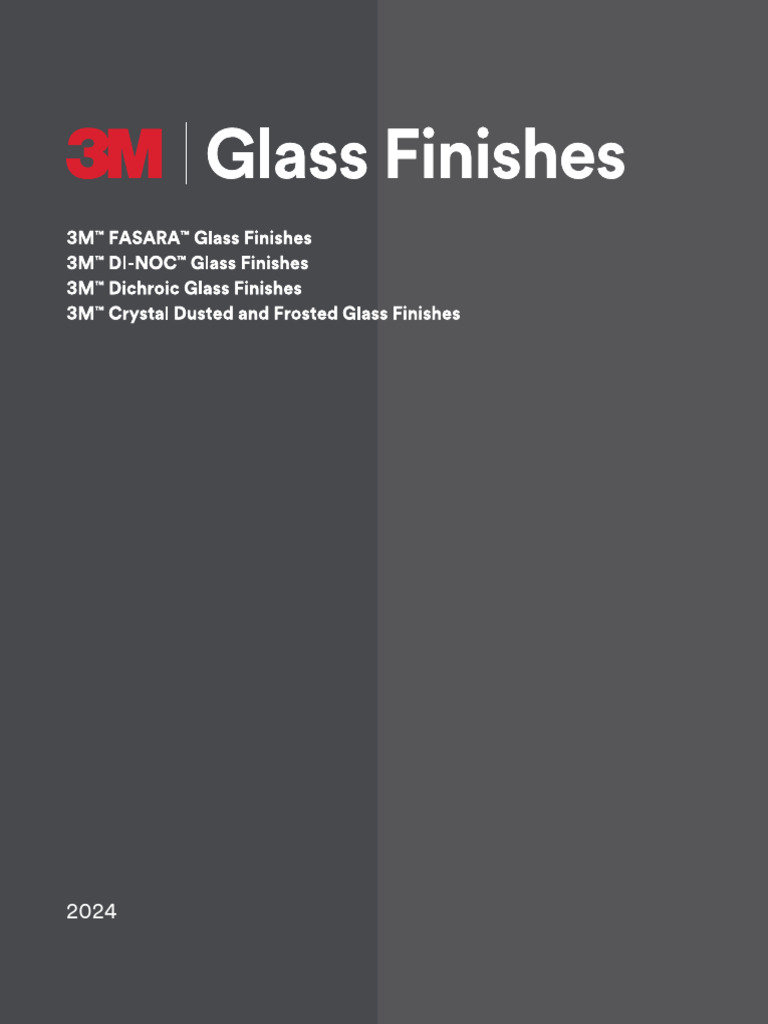 3M Glass Finishes Product Overview | PDF | Glasses | Materials