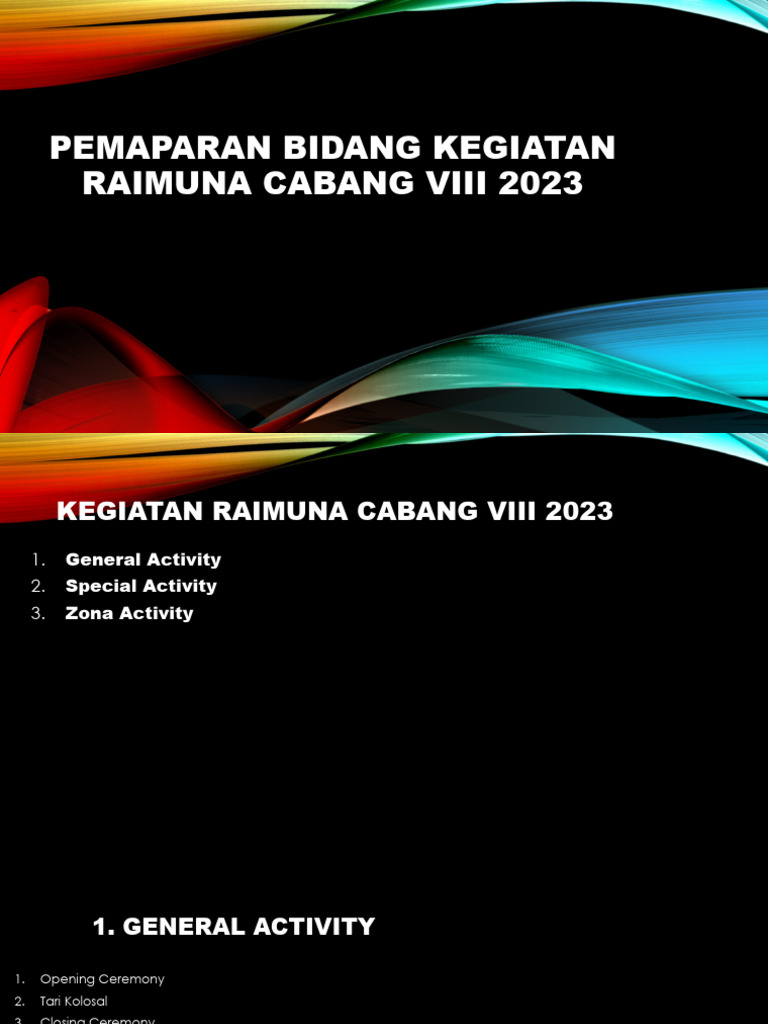 Kegiatan Raimuna Cabang VIII 2023 | PDF