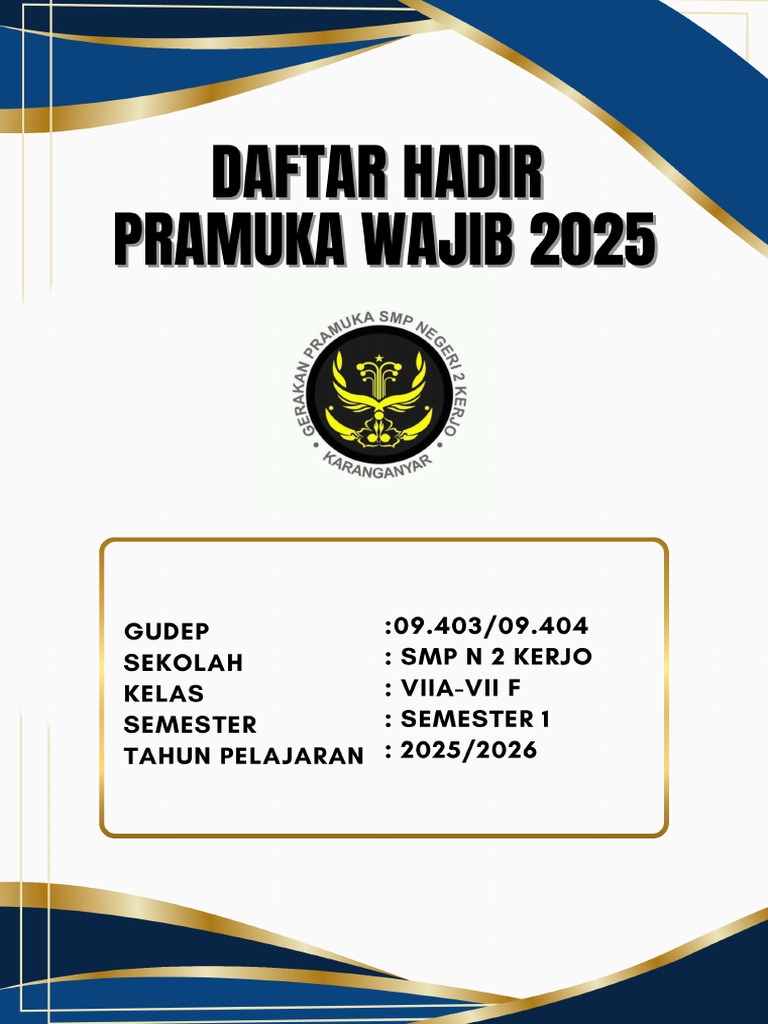 Cover Daftar Hadir | PDF